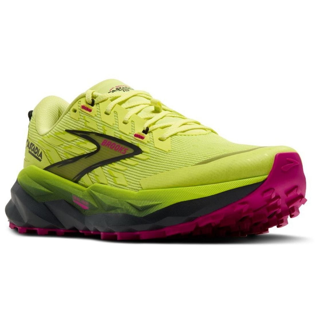 Damskie buty do biegania Brooks Cascadia 19 – Sunny lime/Black/Magenta